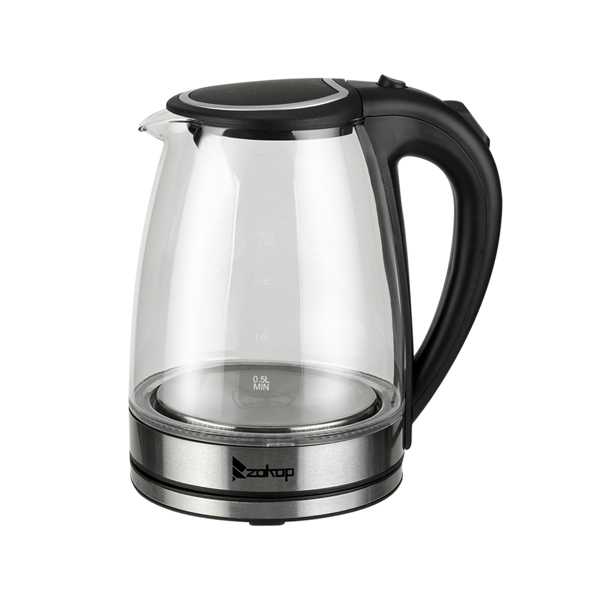 【Old Code：93541003】 ZOKOP HD-1857-A 110V 1200W 1.8L Electric Glass Kettle US Plug