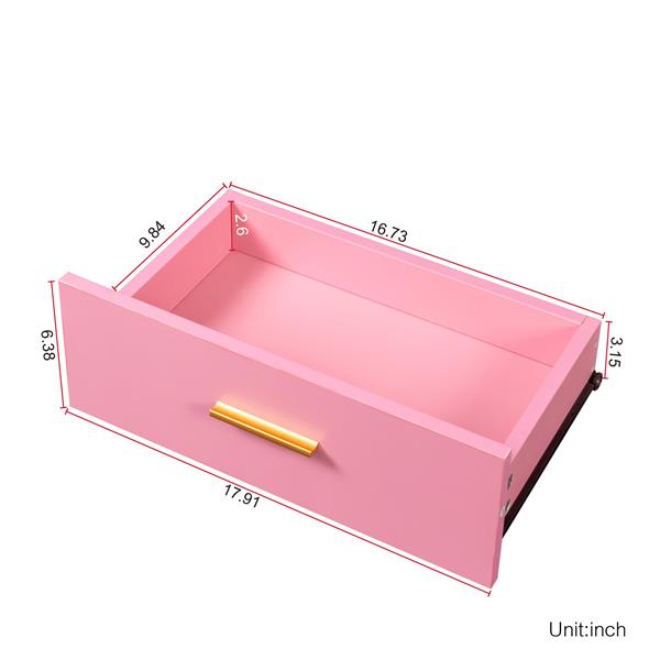 Pink modern simple hair desk, multi-layer storage space