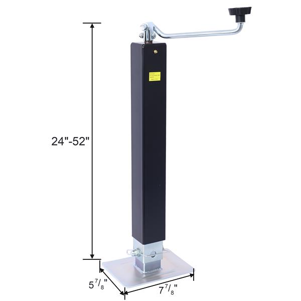 8,000 lbs. top Wind Weld on Square Tube Drop Leg Jack