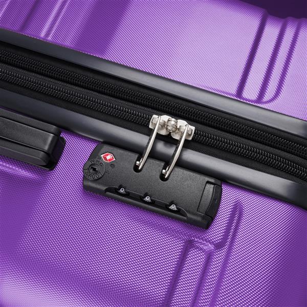 Luggage Sets New Model Expandable ABS Hardshell 3pcs Clearance Luggage Hardside Lightweight Durable Suitcase sets Spinner Wheels Suitcase with TSA Lock 20''24''28''(purple)