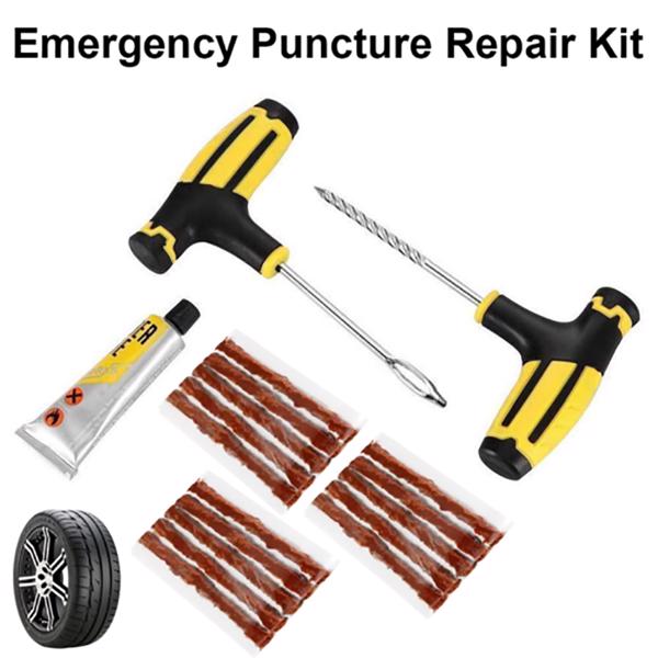 Emergency Tire Car Van Motorcycle Tubeless Tyre Puncture Repair Kit Tools Glue