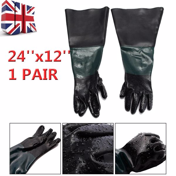 24''x12'' Sandblasting Non Slip Gloves for SandBlast Sand Cabinet Blasting UK