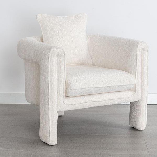 Modern Style Accent Chair Armchair for Living Room, Bedroom, Guest Room,Office, Ivory