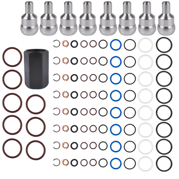 Oil Rail Leak Repair Kit Tool O-rings + Injector +  Copper Crush Washers for Ford 6.0L 2003-2010 