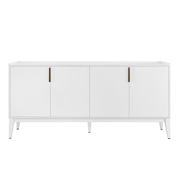 Storage Cabinet Sideboard Wooden Cabinet with 4 Doors for Hallway, Entryway, Living Room, Adjustable Shelf