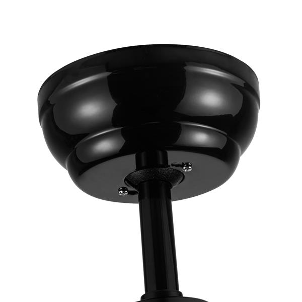 Matte Black Ceiling Fan with Integrated LED Light