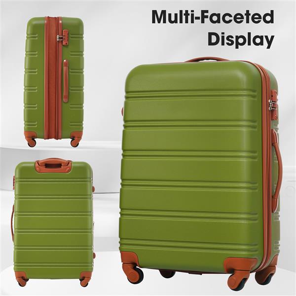 3 Piece Luggage Set Hardside Spinner Suitcase with TSA Lock 20" 24' 28" Available