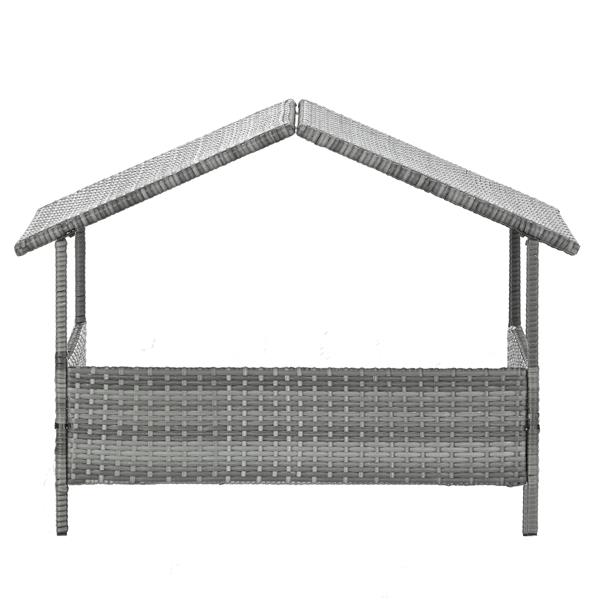 Dog Bed, Pet Bed, Pet Enclosures, Pet Outdoor Furniture, Pet Patio Furniture, Seasonal PE Wicker Pet Furniture, Dog Bed With Canopy