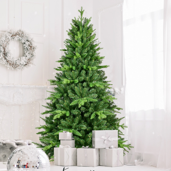 7FT PVC Green Memory Wire Christmas tree 