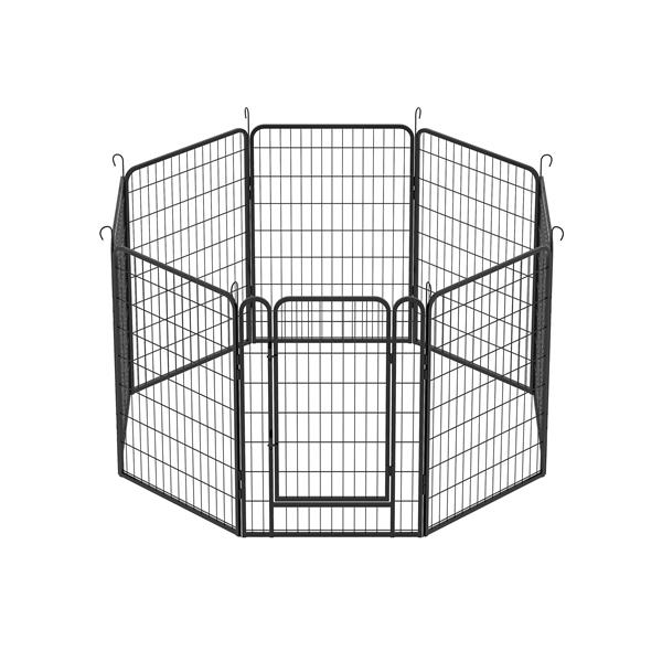 8 Panels Heavy Duty Metal Playpen with door,39.37"H Dog Fence Pet Exercise Pen for Outdoor, Indoor