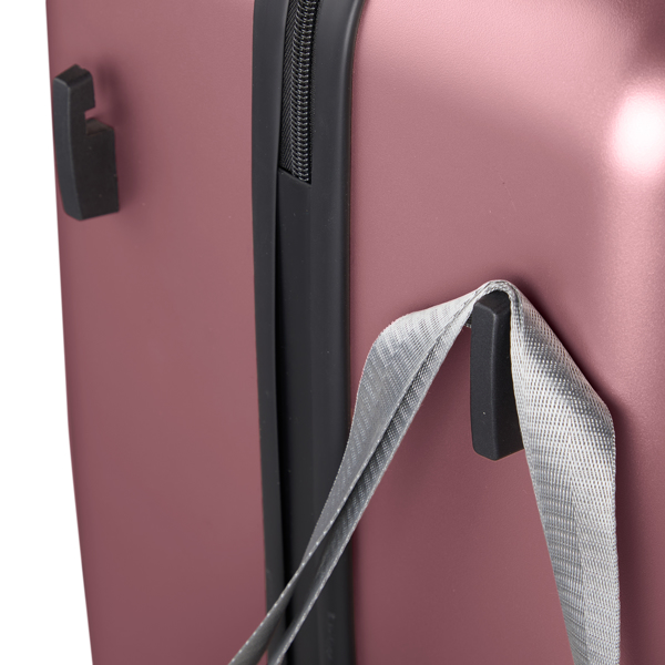 FCH 3-in-1 suitcase vertical stripes trolley case 20in 24in 28in ABS PC fashion color 02-wine red