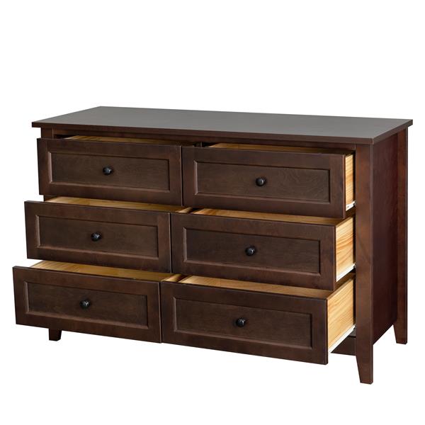 Solid Wood spray-painted drawer dresser bar,buffet tableware cabinet lockers buffet server console table lockers, retro round handle, applicable to the dining room, living room,kitchen corridor,auburn