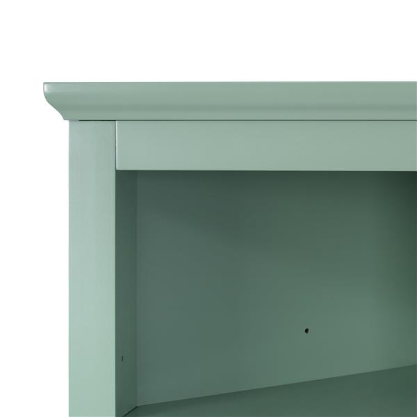 Green Triangle Tall Cabinet with 3 Drawers and Adjustable Shelves for Bathroom, Kitchen or Living Room, MDF Board with Painted Finish