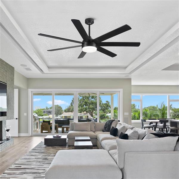 72 In Farmhouse Ceiling Fan with Plywood Blades for Dining Room