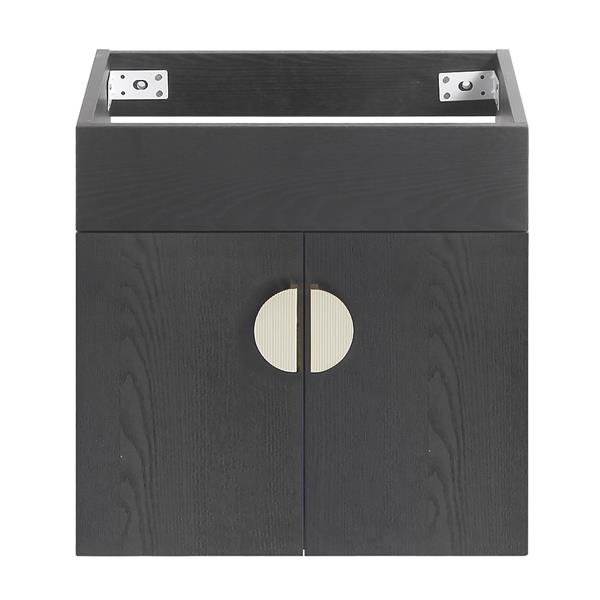 20" Bathroom Vanity with Sink,Large Storage Space, Wall Mounted Bathroom Vanity Sink,Black