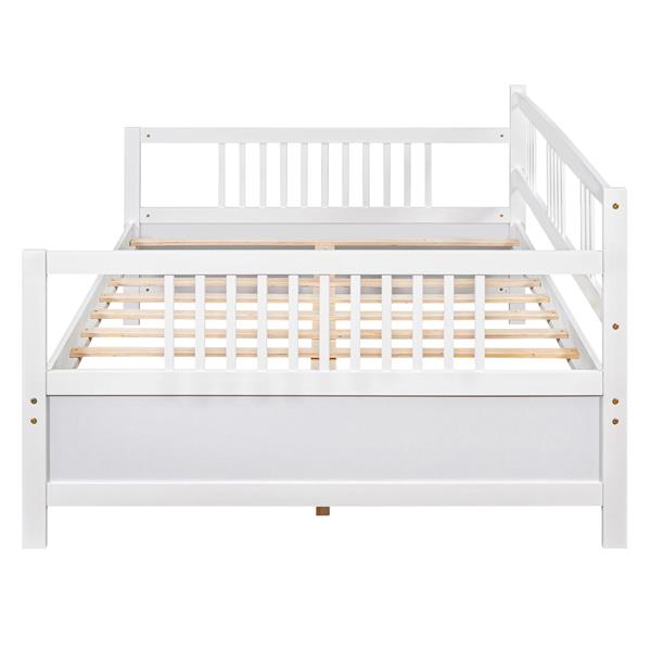 Full Size Daybed with Support Legs, White