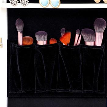 Fashion Simple Jewelry Storage <b style=\\'color:red\\'>Mirror</b> Cabinet With <b style=\\'color:red\\'>LED</b> Lights,For Living Room Or Bedroom