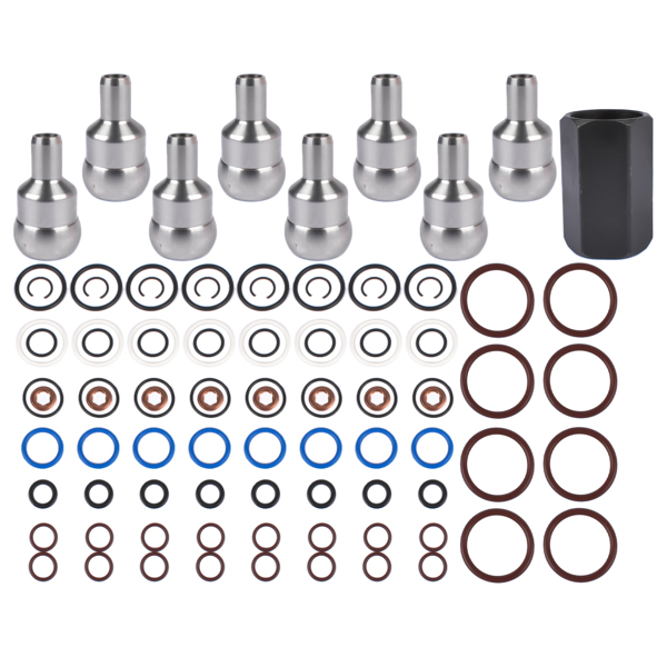 Oil Rail Leak Repair Kit Tool O-rings + Injector +  Copper Crush Washers for Ford 6.0L 2003-2010 