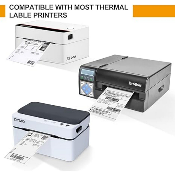 4 "X6" direct hot transport labels (2000 4x6 fan-shaped folding labels) - permanent adhesive shipping labels - commercial grade, 500 sheets per stack, a total of 4 stacks=2000 sheets