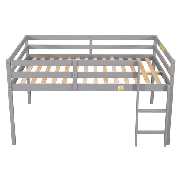 Full Loft Bed,Grey