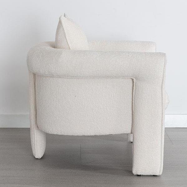 Modern Style Accent Chair Armchair for Living Room, Bedroom, Guest Room,Office, Ivory