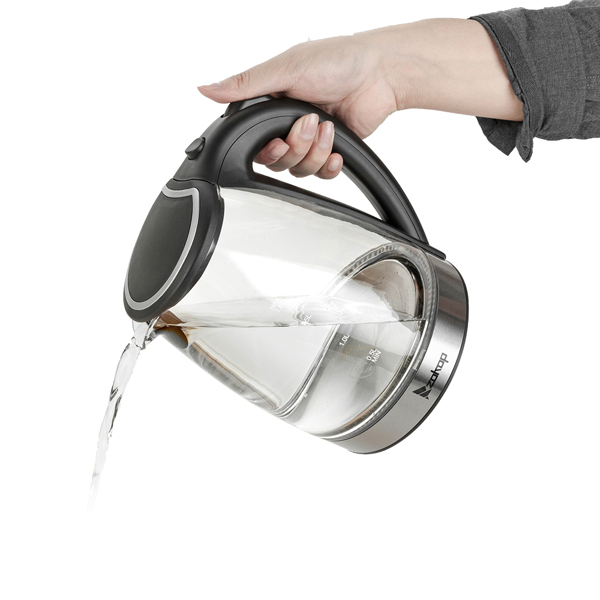 【Old Code：93541003】 ZOKOP HD-1857-A 110V 1200W 1.8L Electric Glass Kettle US Plug