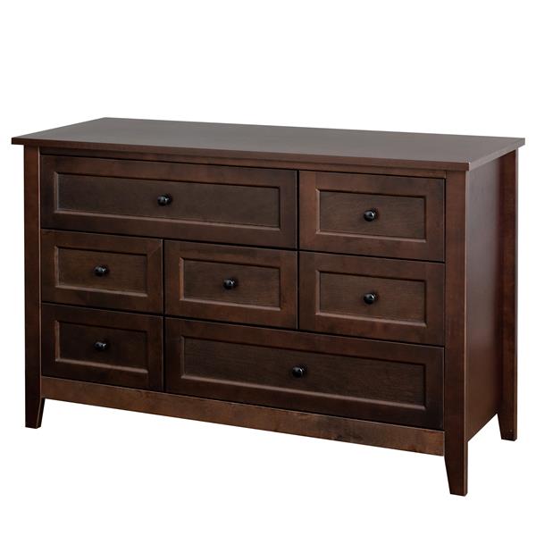 Solid Wood spray-painted drawer dresser bar,buffet tableware cabinet lockers buffet server console table lockers, retro round handle, applicable to the dining room, living room,kitchen corridor,auburn