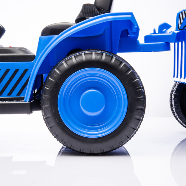 12V Kids Ride On Electric Tractor Black Knight,Kids Ride On Toy.2WD,Non-skid tires, steering wheel, foot pedal,With Removable storage tug,Light,Bluetooth,Music,MP3,USB,Power Display For Kids Aged 3+.