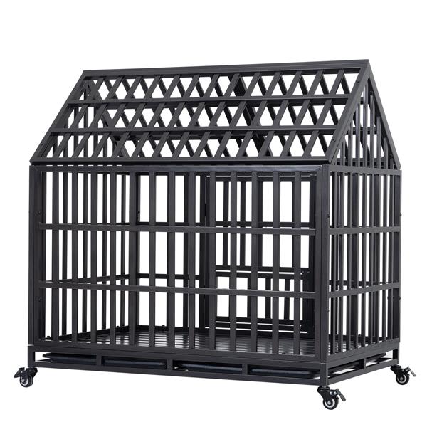 Heavy Duty Dog Cage  pet Crate with Roof