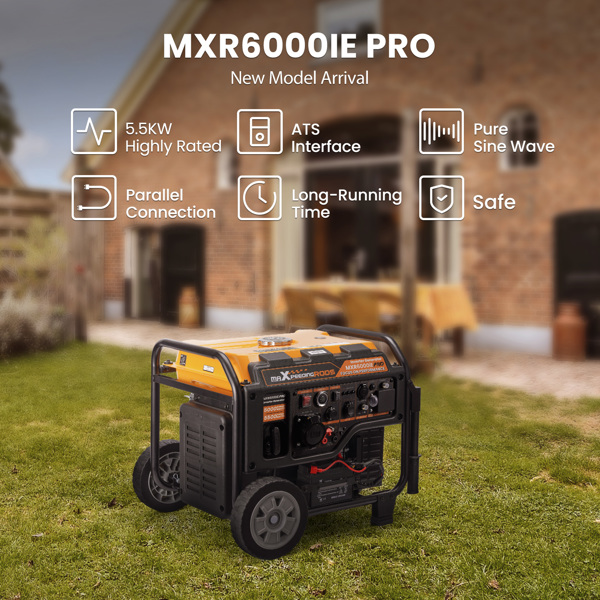 变频发电机Petrol Inverter Generator Portable 5500W 5.0kVA 4-Stroke +ATS Interface Camping	-2