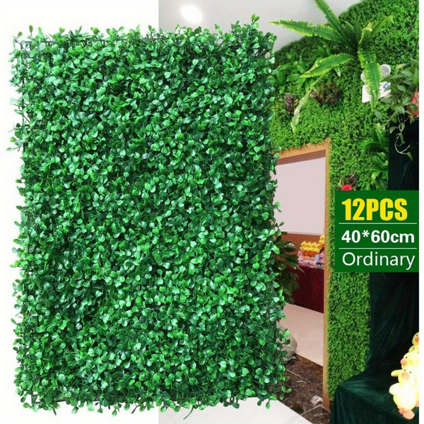 12 pieces of grass wall panels, grass backboards, garden fence, backyard (12 pieces of grass)