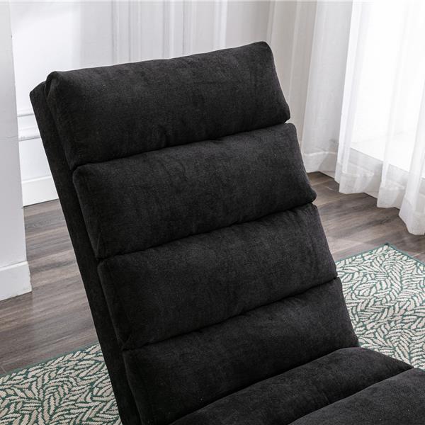 Linen Chaise Lounge Indoor Chair, Modern Long Lounger for Office or Living Room