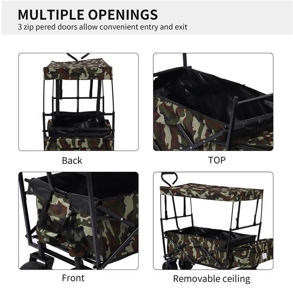 Outdoor Garden Park Utility kids wagon portable beach trolley cart camping foldable folding wagon