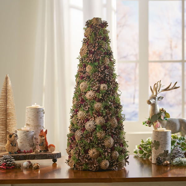 PINE CONE TABLE TOP TREE FOR Christmas Day