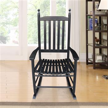 wooden porch rocker chair  BLACK, without mat