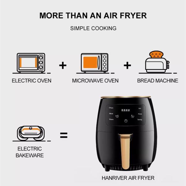 4.5L  Air Fryer Digital Kitchen Oven Oil Free Low Fat Healthy Frying Cooker UK