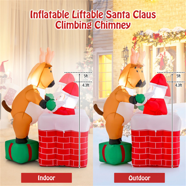 5 Feet Inflatable Liftable Santa Claus 