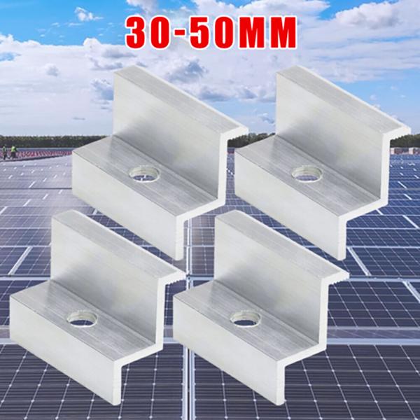 10x Modul - Endklemme 35 mm Solar PV Photovoltaik Aluprofil Befestigung Montage