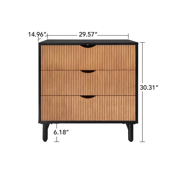 3 Drawer Cabinet, Suitable for Bedroom, Living Room, Study, Dining Room