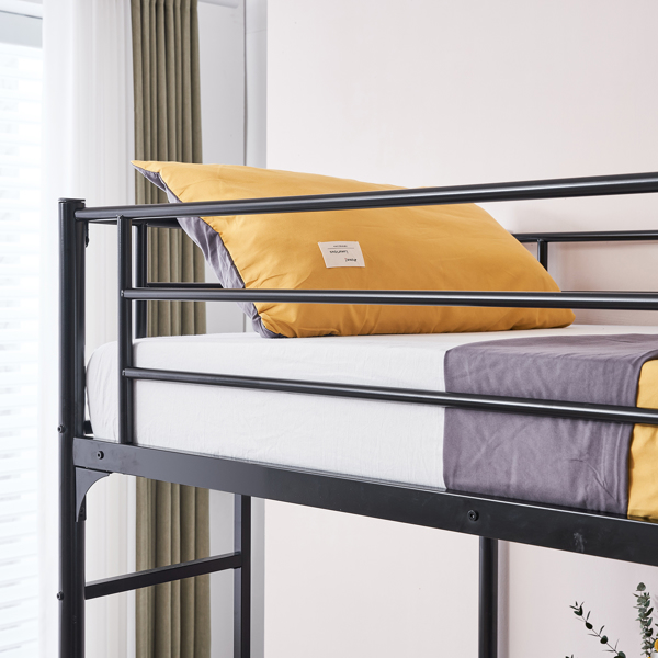 198*97.79*182cm With Table Shelf Elevated Bed Iron Bed Black