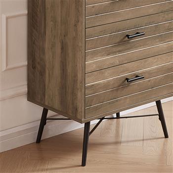 5-Drawer Chest - Spacious and Stylish Chest of Drawers,  Dresser for Bedroom, Closet, Hallway, 23.6\\"W x 15.7\\"D x 48\\"H, Rustic Walnut