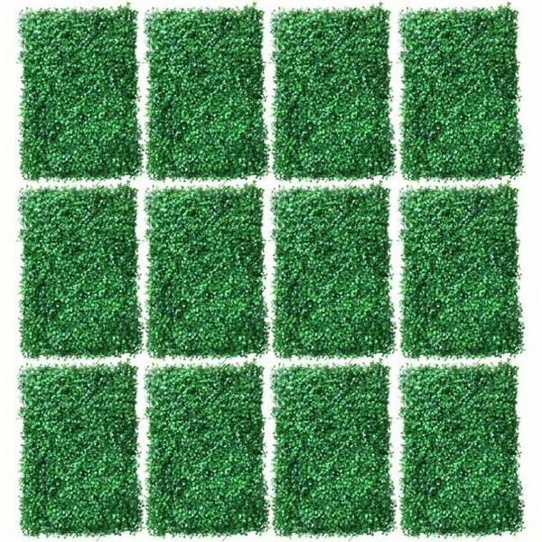 12 pieces of grass wall panels, grass backboards, garden fence, backyard (12 pieces of grass)