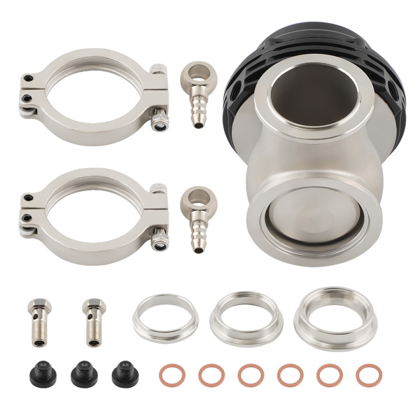 Blow off Valve 38mm 2-Bolt Flange External Wastegate Turbo Mount High Pressure Dump Valve Kit