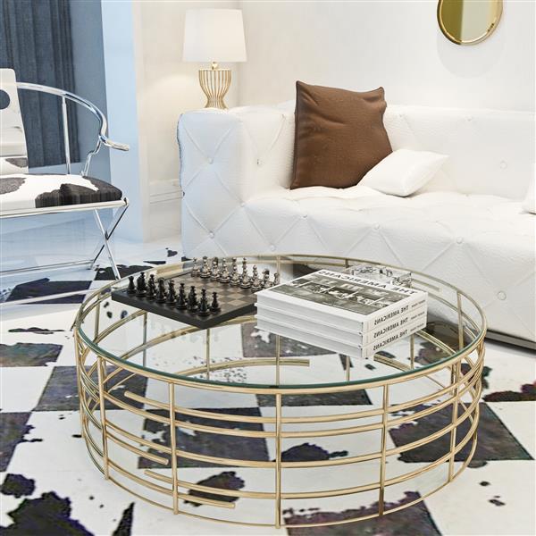 36" Inch Round Tempered Glass Table Top Clear Glass 1/4’’ Inch Thick Round Polished Edge