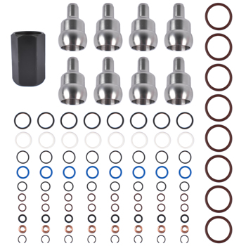 Oil Rail Leak Repair Kit Tool O-rings + Injector +  Copper Crush Washers for Ford 6.0L 2003-2010 