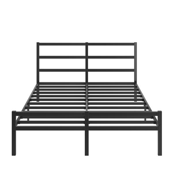 Metal Platform Bed frame with Headboard, Sturdy Metal Frame, No Box Spring Needed(Queen)