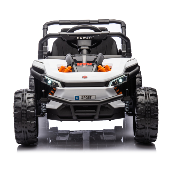 24V Kids Ride On UTV,Electric Toy For Kids w/Parents Remote Control,Four Wheel suspension,Low Start,Adjustable speed,Multimedia player,Early Education,Bluetooth,Rear storage space for kids aged 3+.