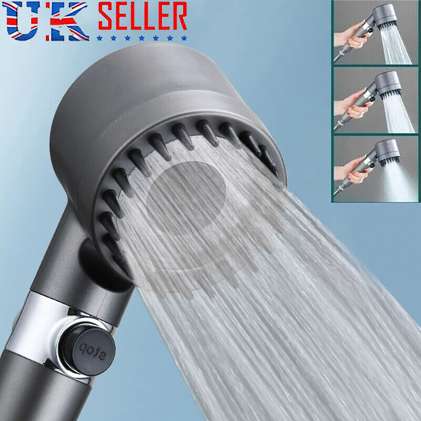 Handheld Shower Head Body Massager Filter High Pressure Hose Water Spray 3 Modes