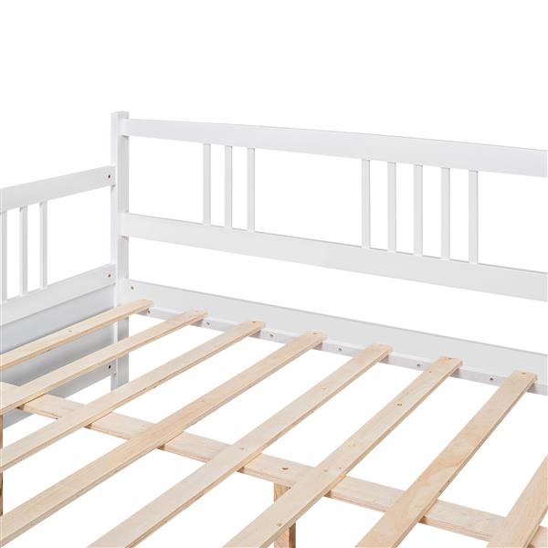 Full Size Daybed with Support Legs, White