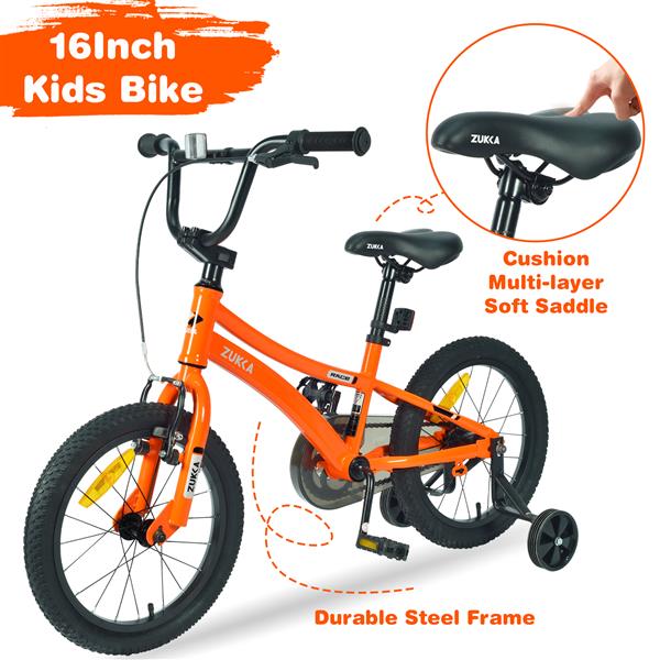 Kids Bike,16 Inch Kids' Bicycle with Training Wheels for Boys Age 4-7 Years,Multiple Colors